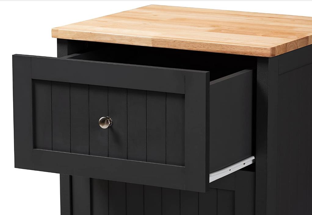 Modern Dark Grey Wood Kitchen Cabinet
