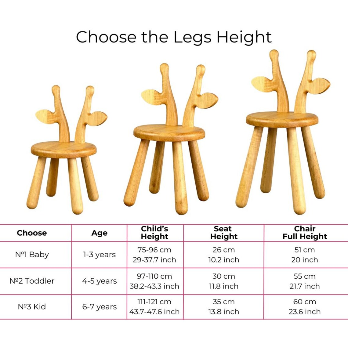 Wooden Giraffe Chair, Gift for Kids, Best Chair for Toddler