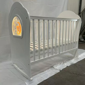 Baby Crib with Acrylic Plate LED Light 