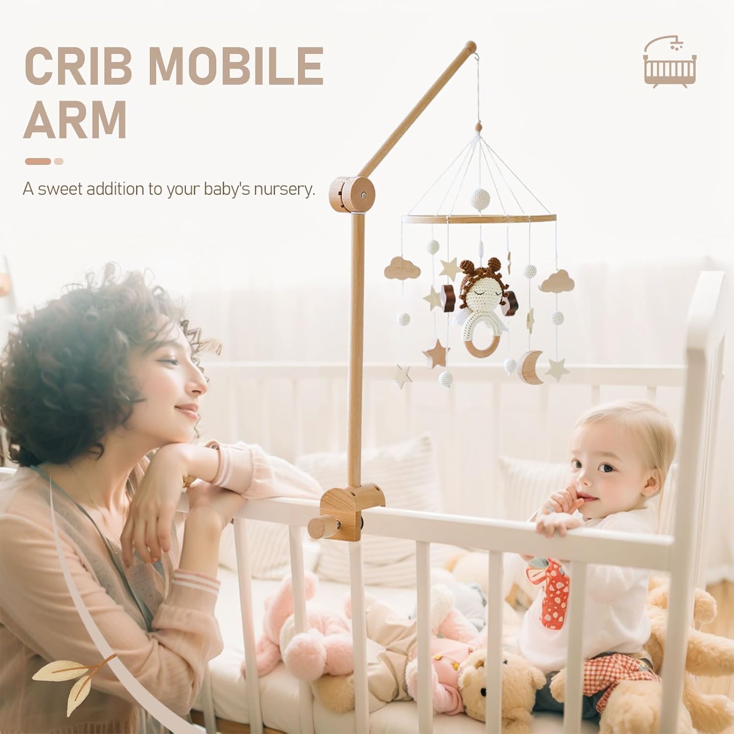 Crib Mobile Arm - Rotating Baby Mobile Hange