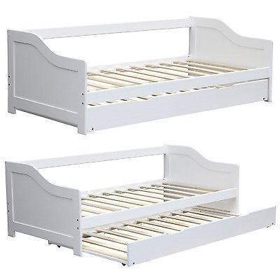 Kid Solid Wood Day Bed with Trundle