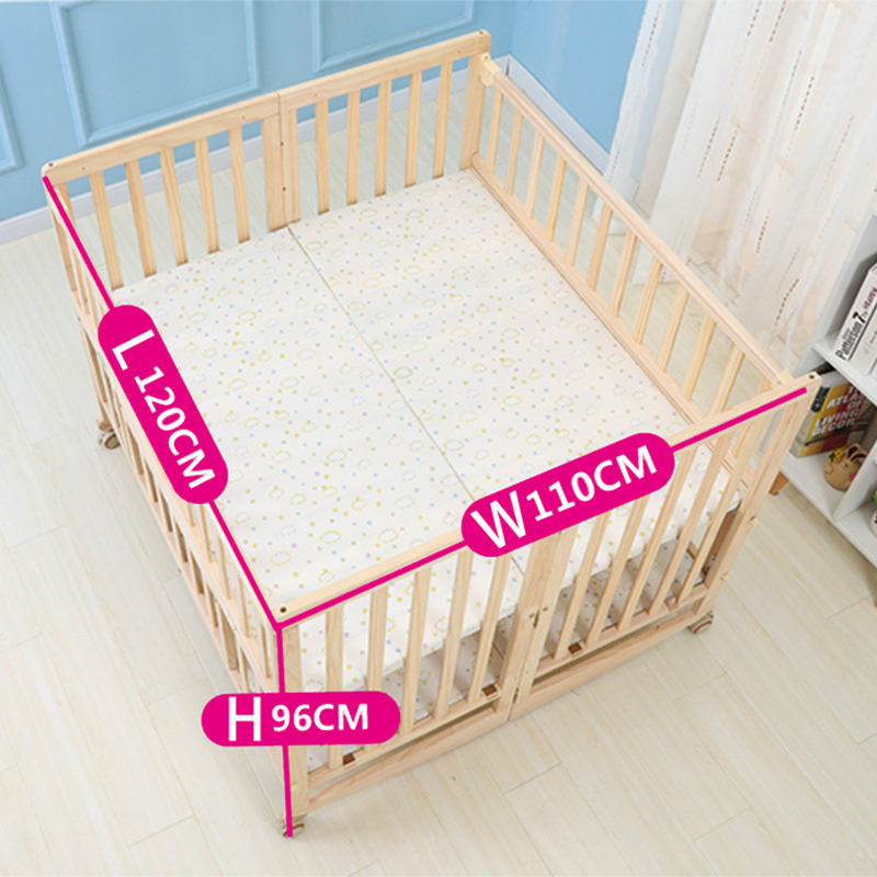 Cheap Solid Wood Twin Foldable Portable Baby Crib Wooden Baby Bed Wood Crib 1208