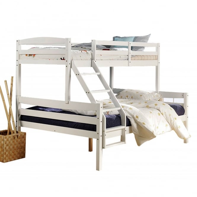 Wood Bunk Bed for 3 People
