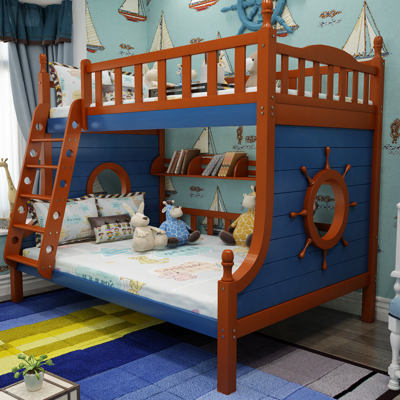 Wood Triple Bunk Bed for Kids