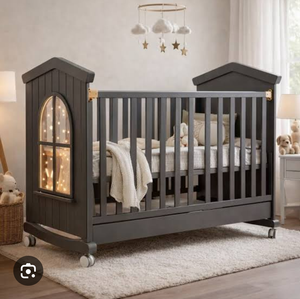 BABY WOODEN COT W DRAWER
