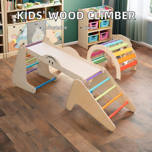 Montessori Baby Climber with Wooden Climbing Frame And Children's Slide