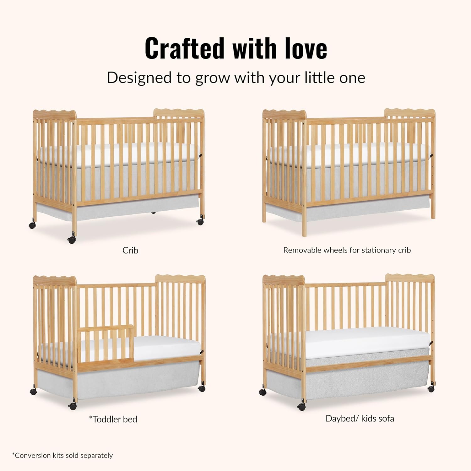 Carson Classic 3-in-1 Convertible Full-Size Baby Crib