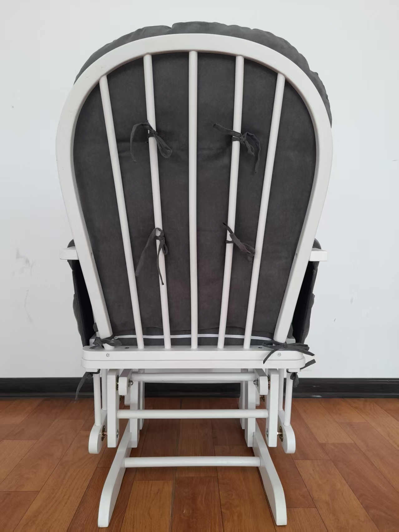 Willow Glider with Ottoman, White Finish with Cushions