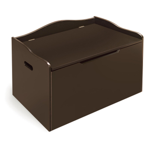 Brown Wood Toy Storage Box for Kids