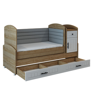 Convertible Multifunction Wooden Newborn Baby Crib Bed Cot for MID East Style Kid Baby Cribs Wood Baby Furniture Crib 1640-3