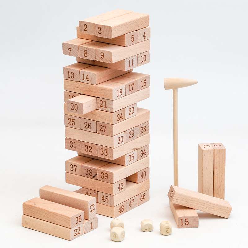 Wooden toys Number building block