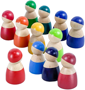  Rainbow Color Wooden Toddler Toys