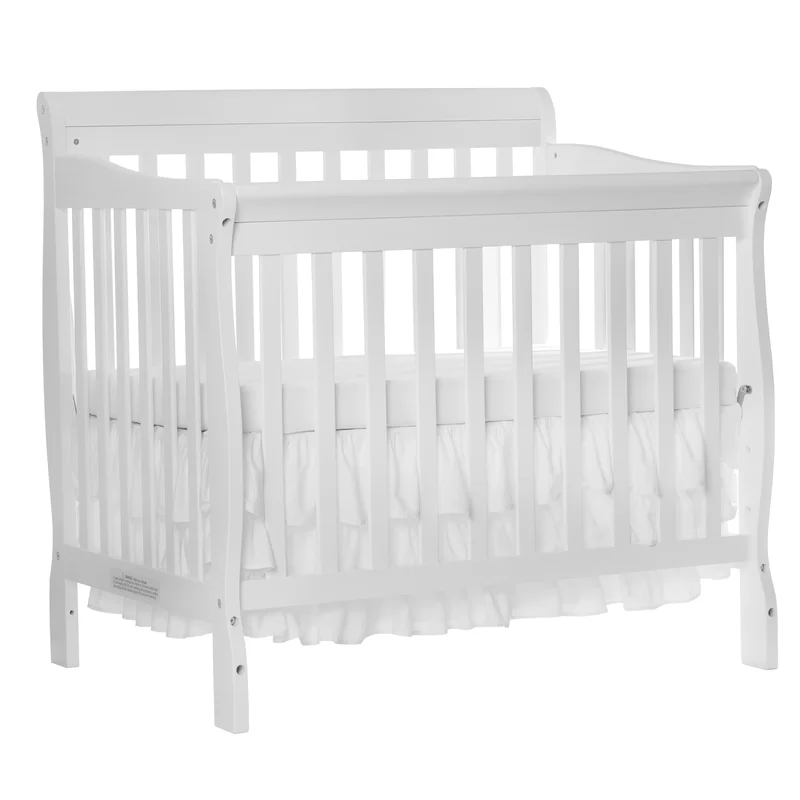 Multi Function Wood Baby Crib White And Cherry from China manufacturer