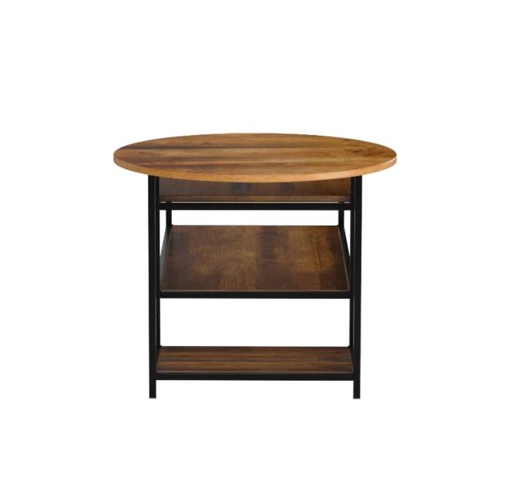 Round Coffee Table and Rectangular Coffee Table 2 in 1