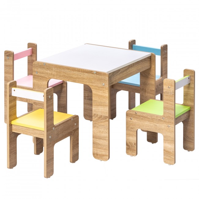 Kids Activity Table & Chairs Set - (1 Table + 4 Chairs)