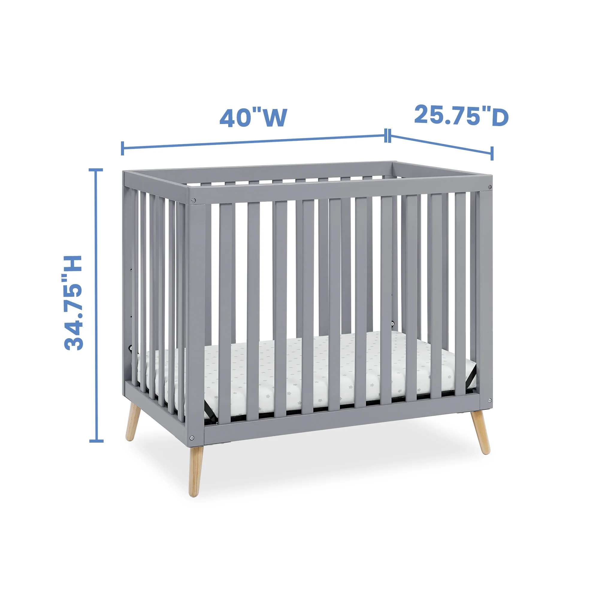 Convertible Mini Baby Crib 