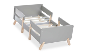 Convertible Toddler Bed Made with Sustainable New Zealand Pinewood in Grey