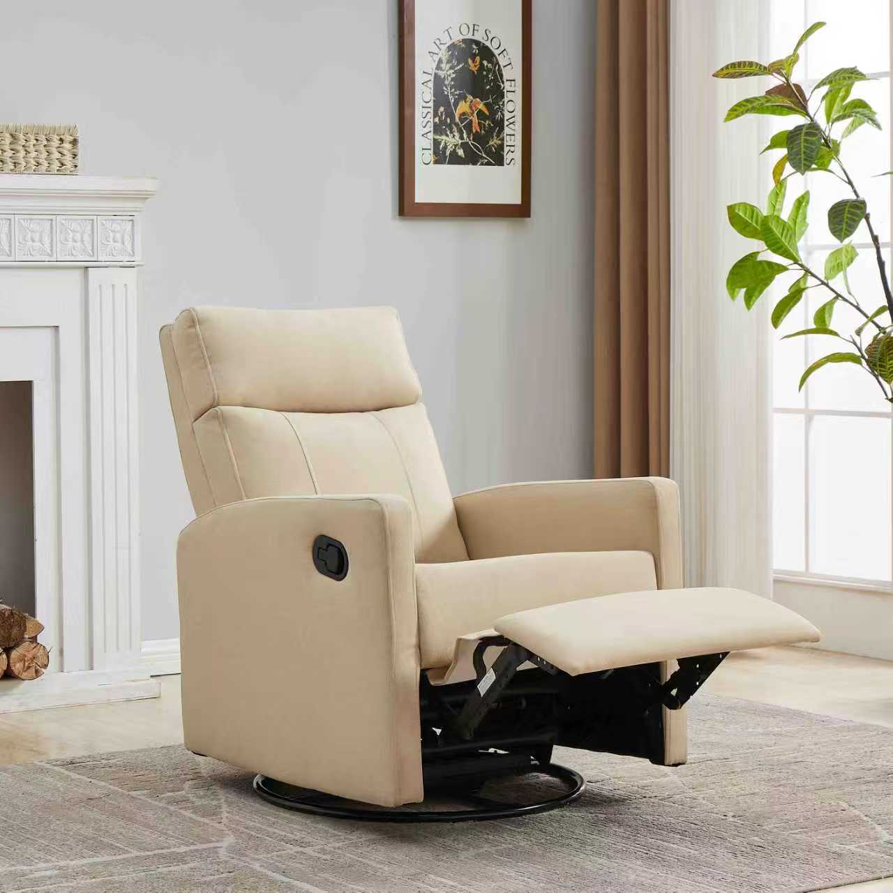 Upholstered Swivel Rocker Recliner Chair