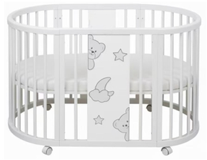 Oval Shaped Swinging Baby Crib with The Provision of Expanding