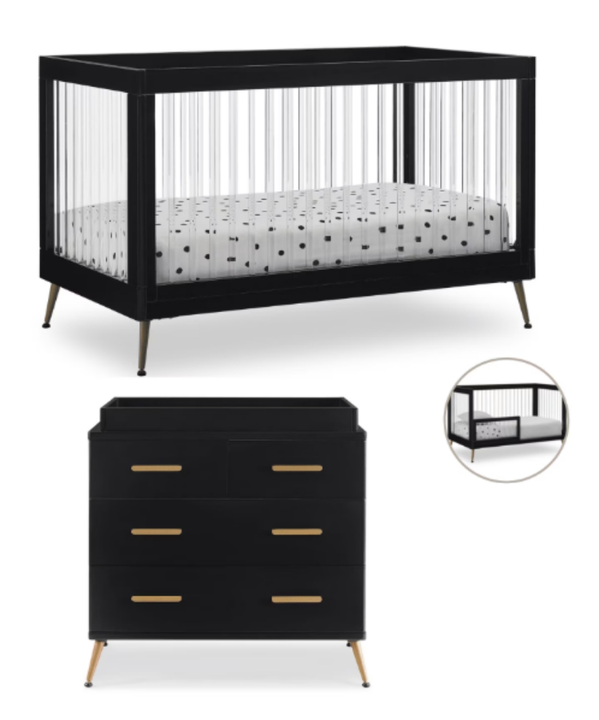 Transparent Acrylic Baby Crib Set