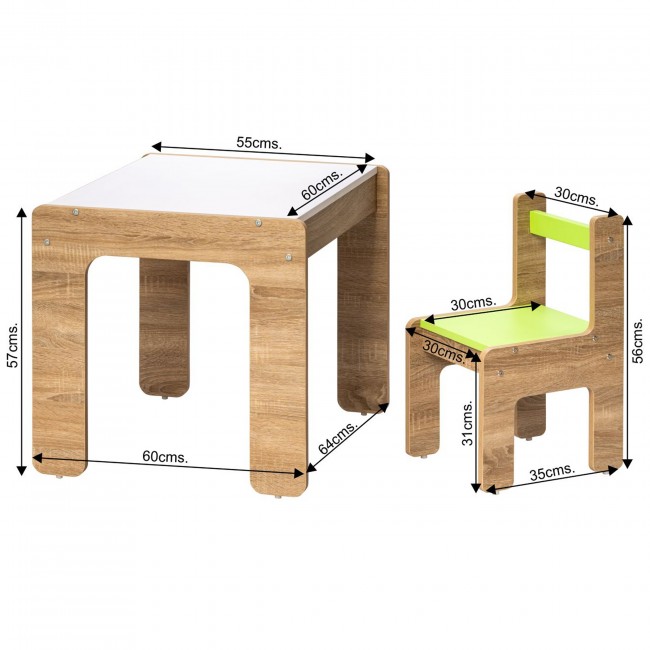 Kids Activity Table & Chairs Set - (1 Table + 4 Chairs)