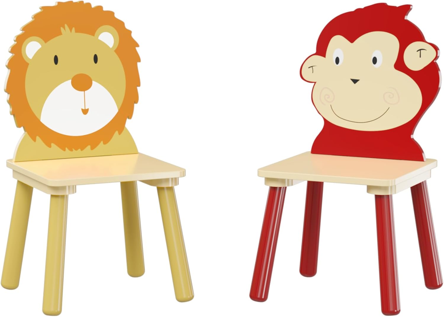 Kids Table And 2 Chairs Set, 3 Pieces Wooden Activity Play Table Set