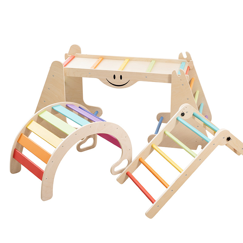 Montessori Baby Climber with Wooden Climbing Frame And Children's Slide