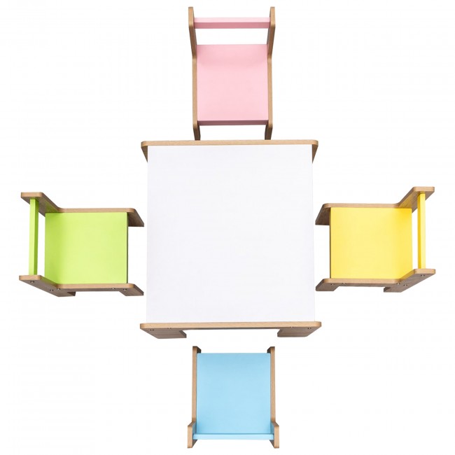 Kids Activity Table & Chairs Set - (1 Table + 4 Chairs)