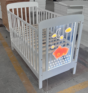 Dreamy Sleep LED Baby Crib with Wheels