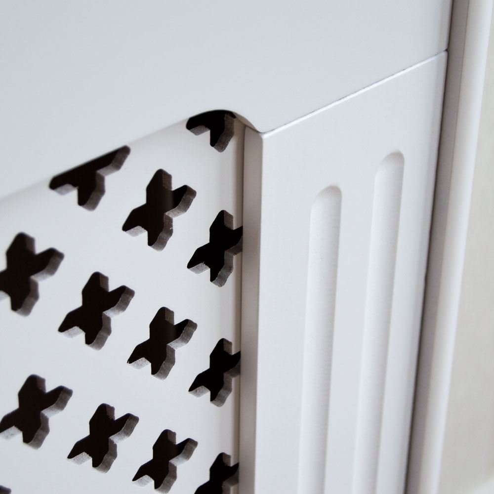 White Solid Wood Radiator Cover