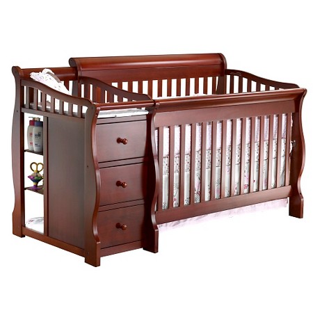 Wooden Baby Crib With Side Cabinet From, Wooden Baby Cribs With Drawers