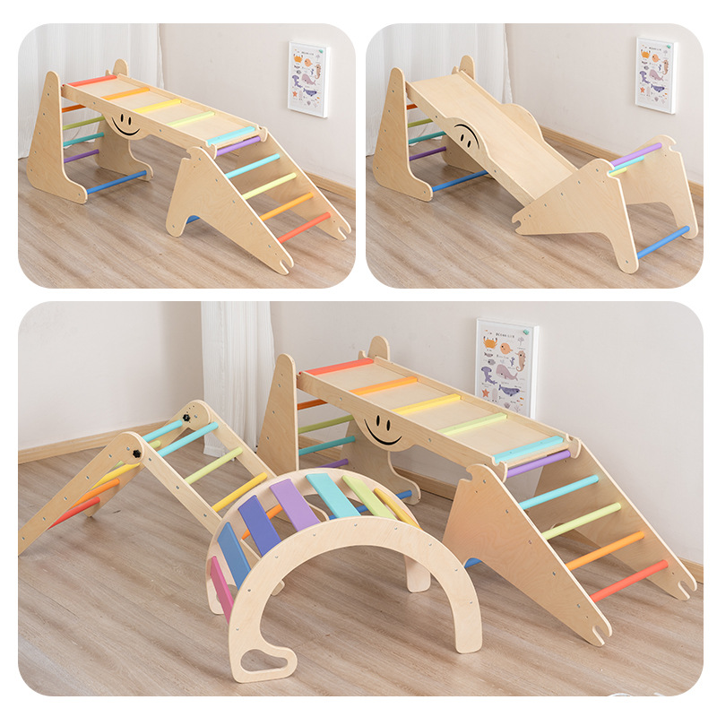 Montessori Baby Climber with Wooden Climbing Frame And Children's Slide