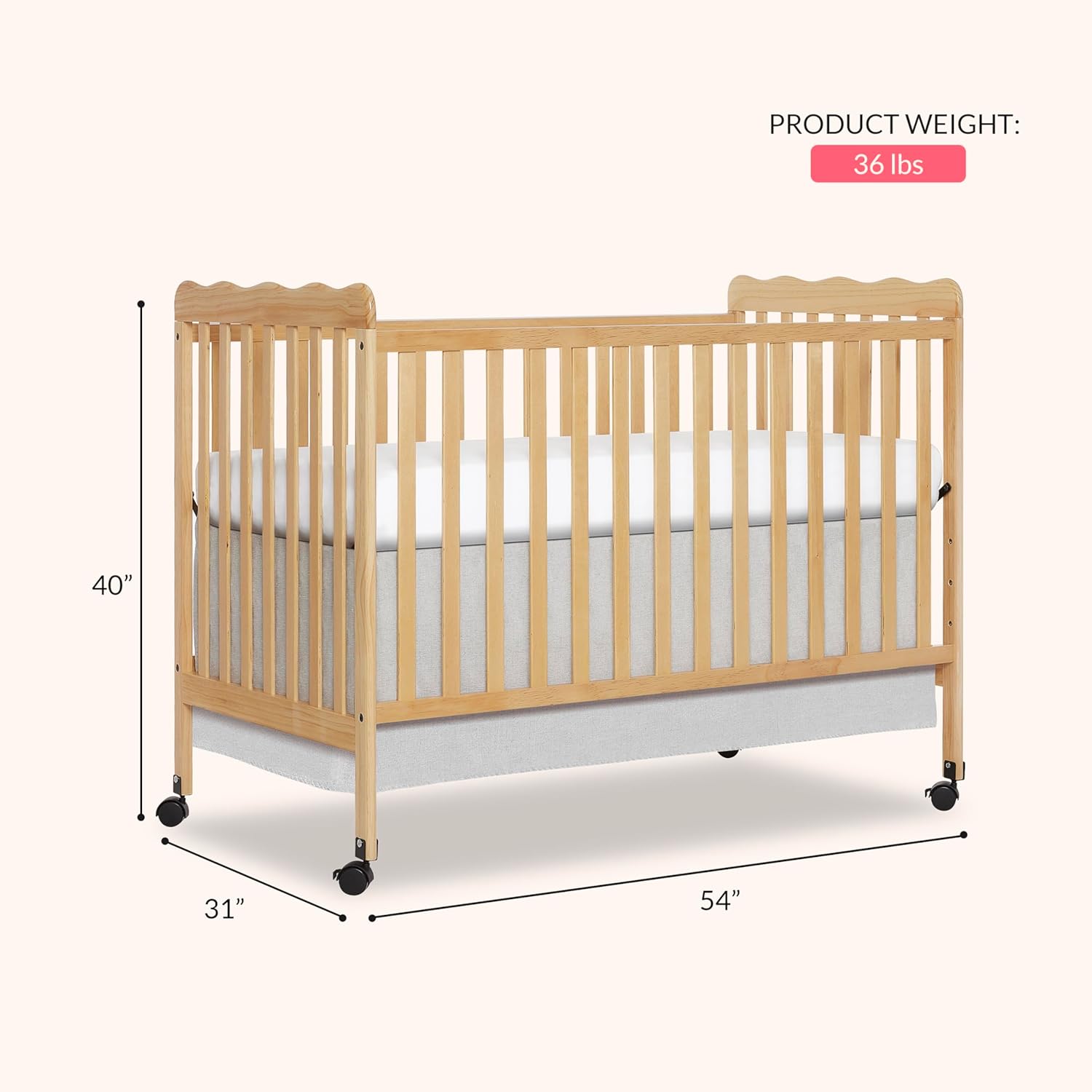 Carson Classic 3-in-1 Convertible Full-Size Baby Crib