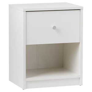 White Modern Wood Night Stand for Bedroom