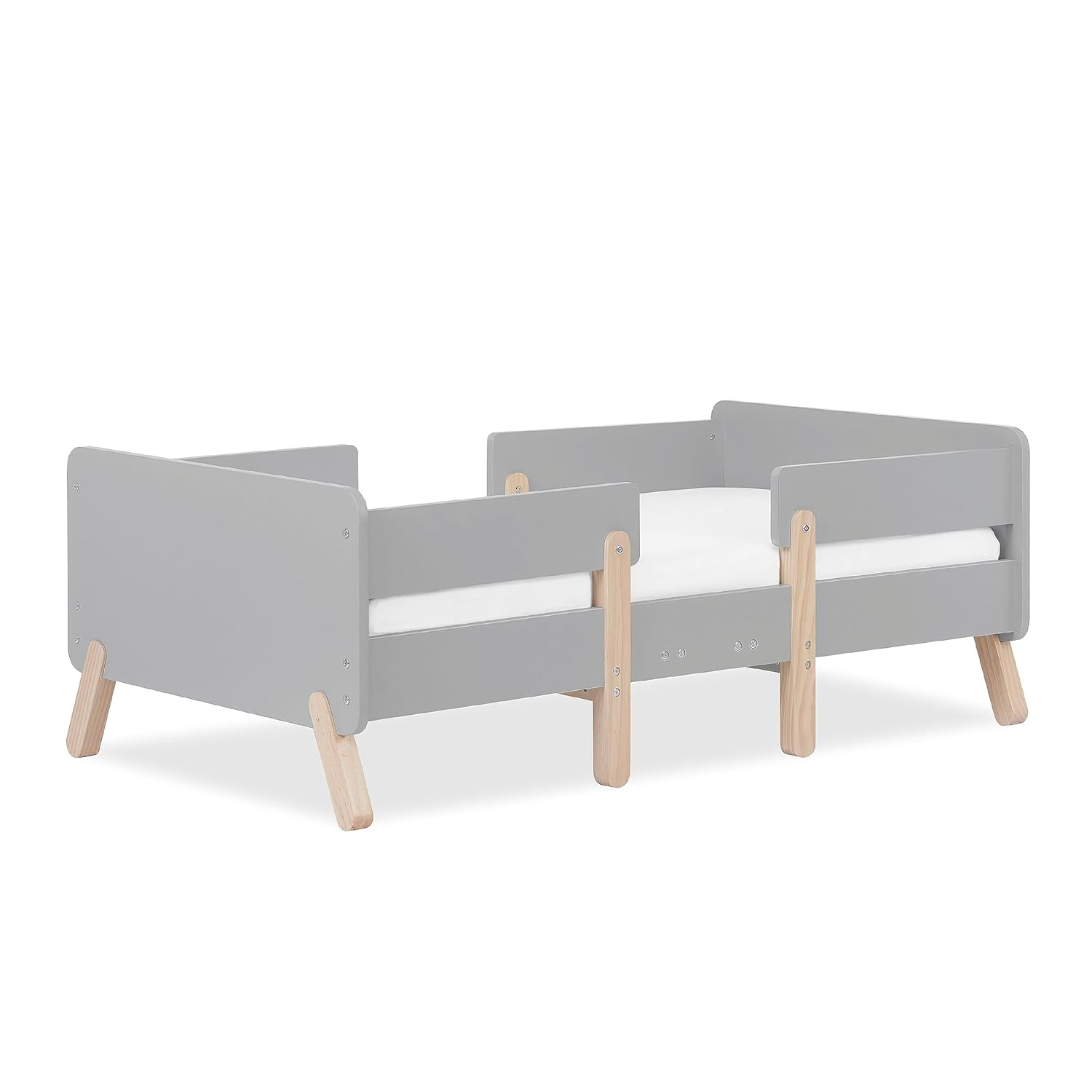 Convertible Toddler Bed Made with Sustainable New Zealand Pinewood in Grey