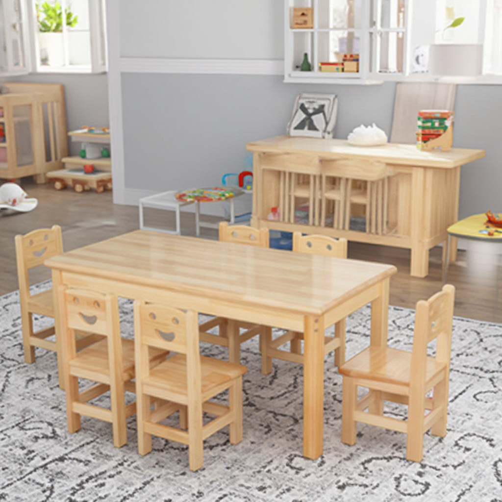Children's Wooden Kindergarten Tables And Chairs