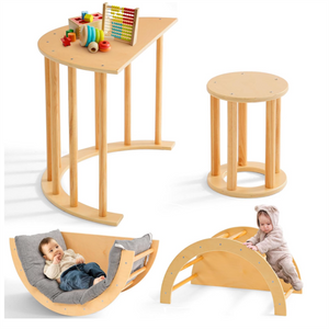 Montessori Indoor Gym Walking Wooden Climbing Arch