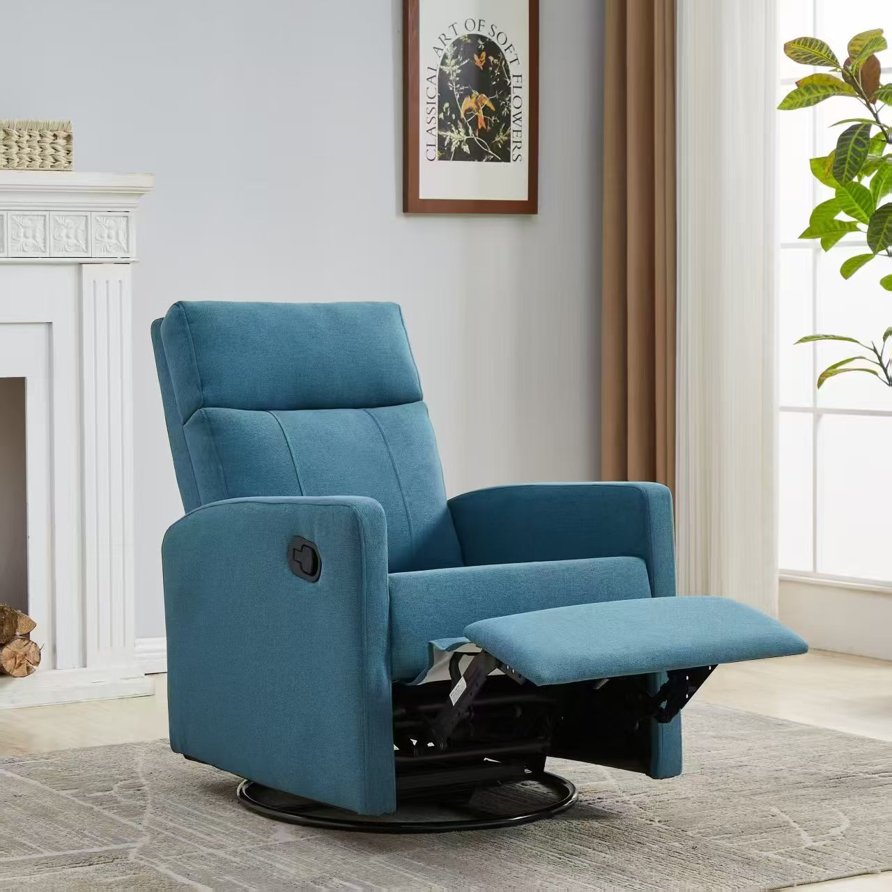 Upholstered Swivel Rocker Recliner Chair